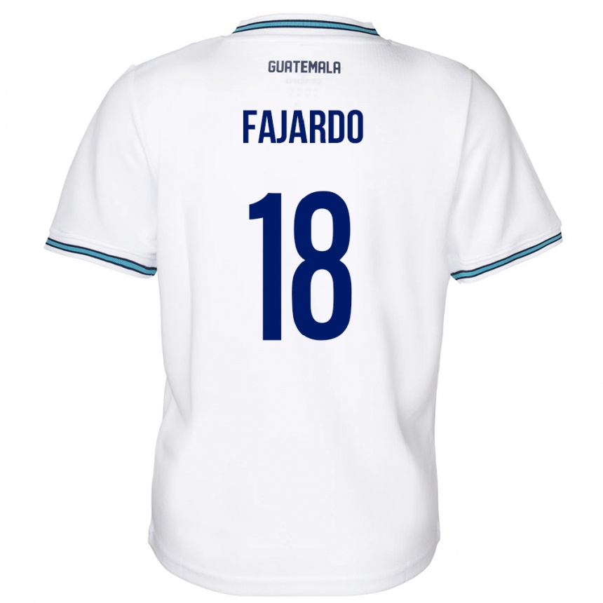 Kids Football Guatemala William Fajardo #18 White Home Jersey 24-26 T-Shirt Nz