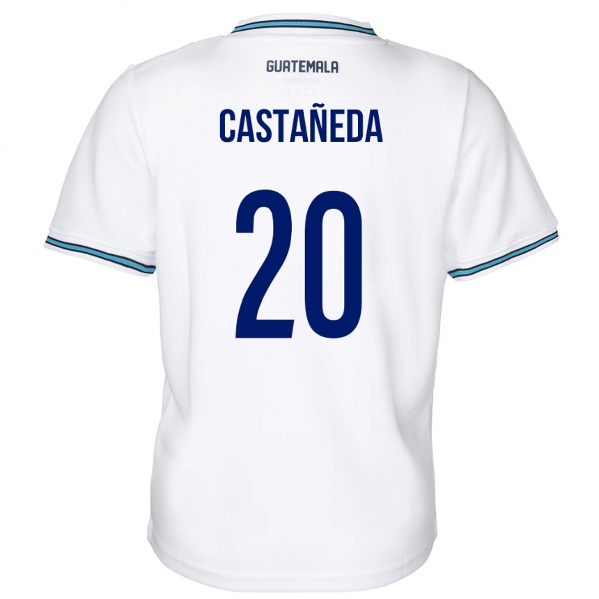 Kids Football Guatemala Brayam Castañeda #20 White Home Jersey 24-26 T-Shirt Nz