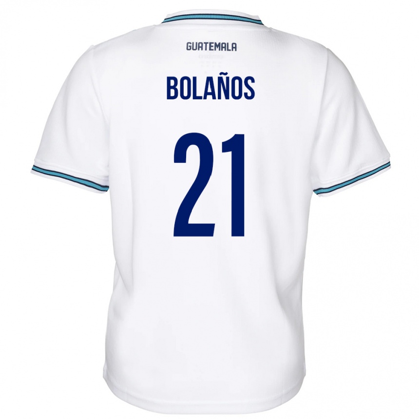 Kids Football Guatemala Diego Bolaños #21 White Home Jersey 24-26 T-Shirt Nz