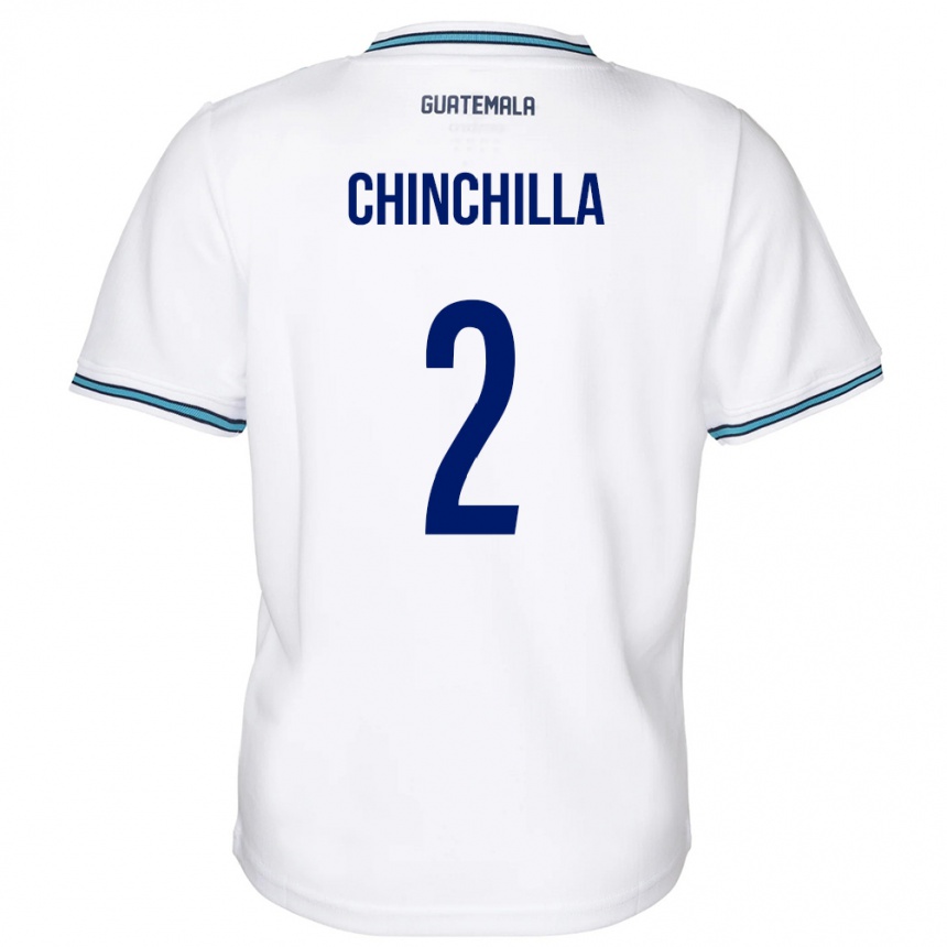 Kids Football Guatemala Nicolás Chinchilla #2 White Home Jersey 24-26 T-Shirt Nz