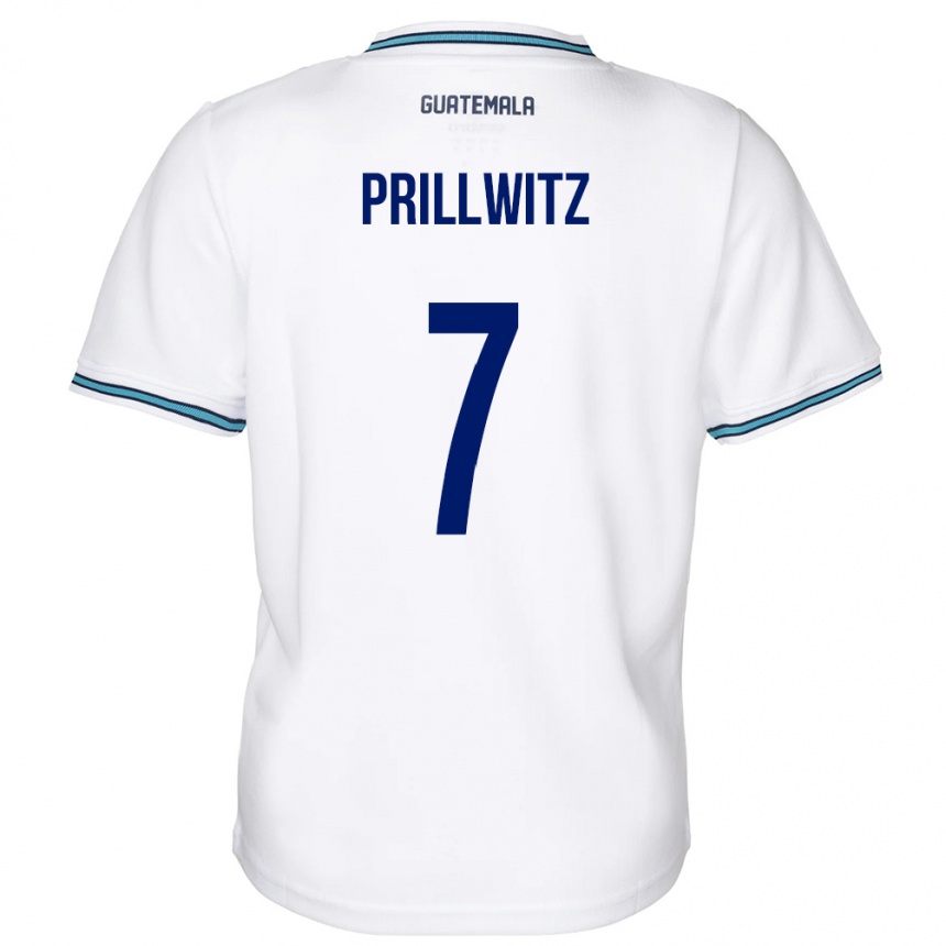 Kids Football Guatemala Héctor Prillwitz #7 White Home Jersey 24-26 T-Shirt Nz