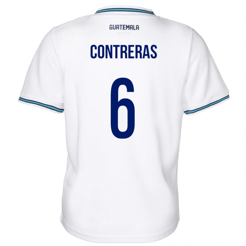 Kids Football Guatemala María Contreras #6 White Home Jersey 24-26 T-Shirt Nz