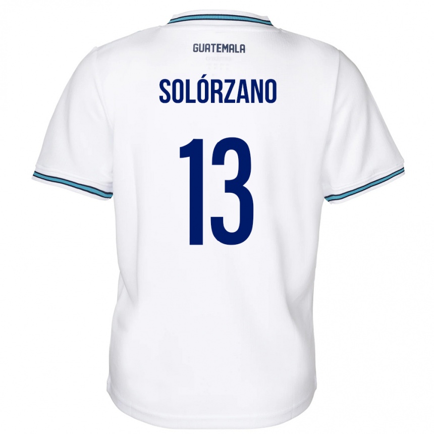 Kids Football Guatemala Aisha Solórzano #13 White Home Jersey 24-26 T-Shirt Nz