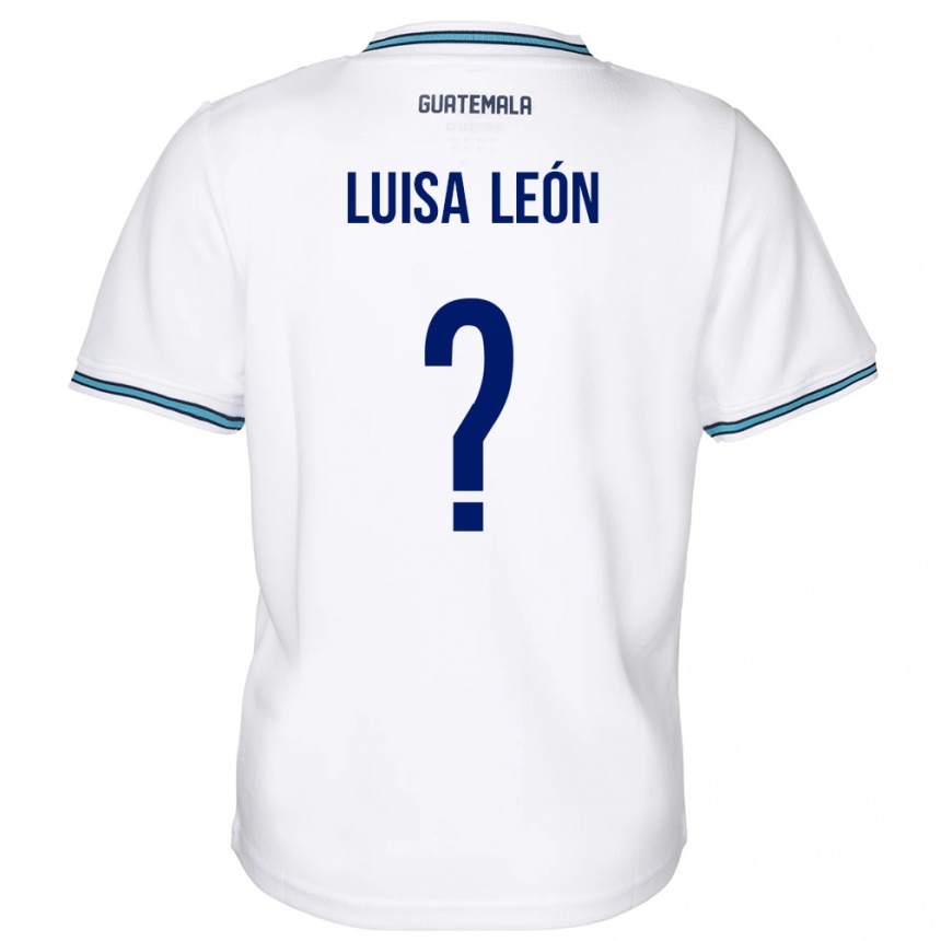 Kids Football Guatemala Luisa León #0 White Home Jersey 24-26 T-Shirt Nz