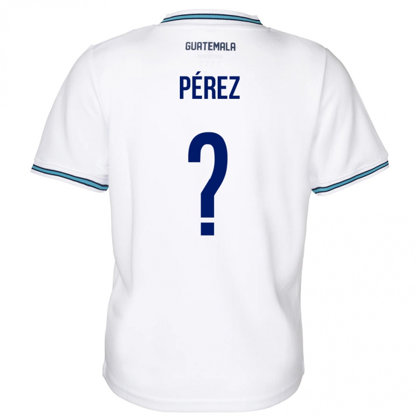 Kids Football Guatemala Mary Pérez #0 White Home Jersey 24-26 T-Shirt Nz