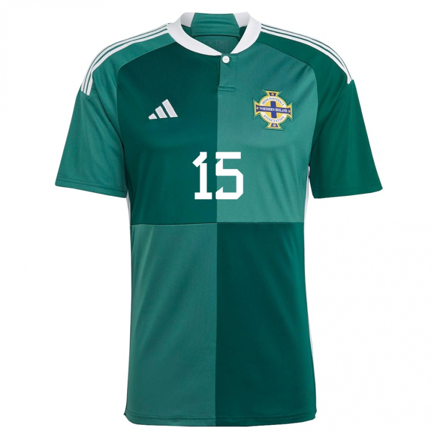 Kids Football Northern Ireland Rebecca Holloway #15 Green Home Jersey 24-26 T-Shirt Nz