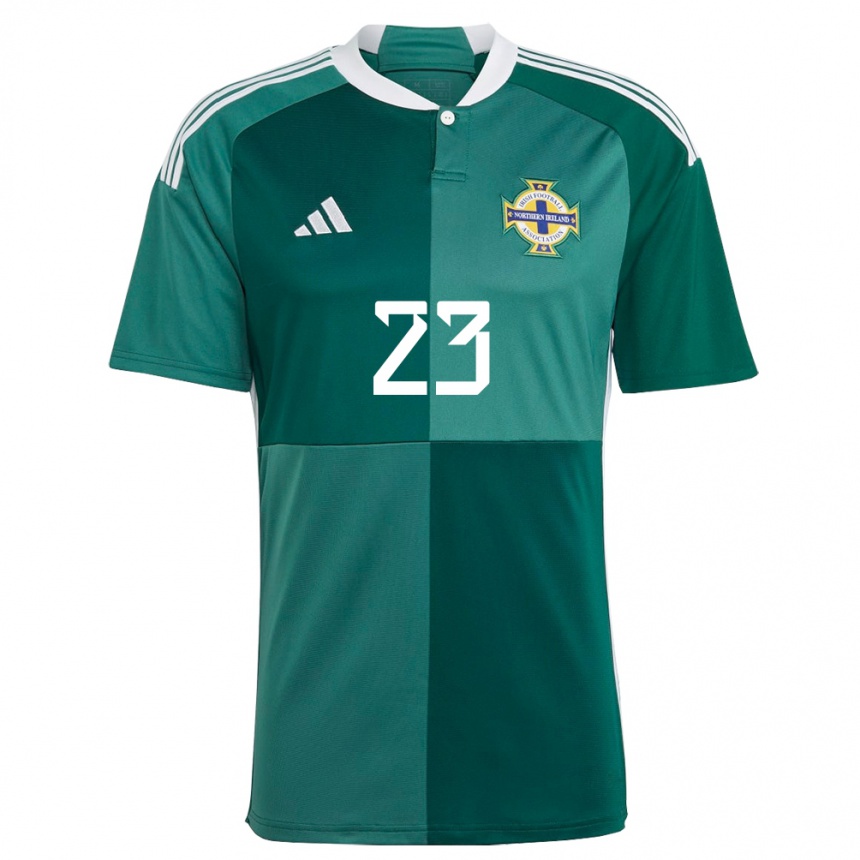 Kids Football Northern Ireland Luke Southwood #23 Green Home Jersey 24-26 T-Shirt Nz