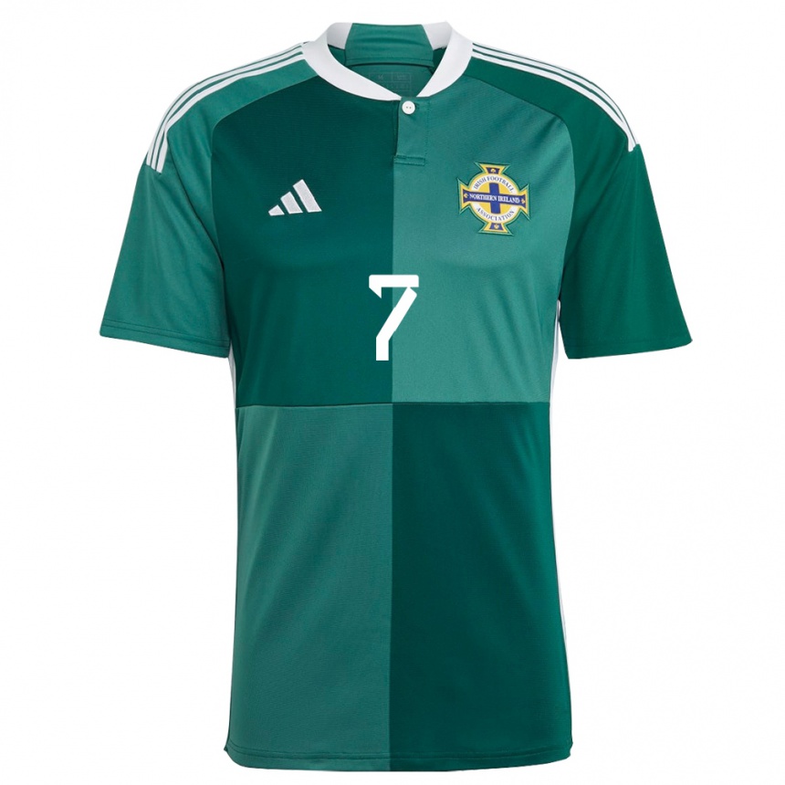 Kids Football Northern Ireland Chloe Mccarron #7 Green Home Jersey 24-26 T-Shirt Nz