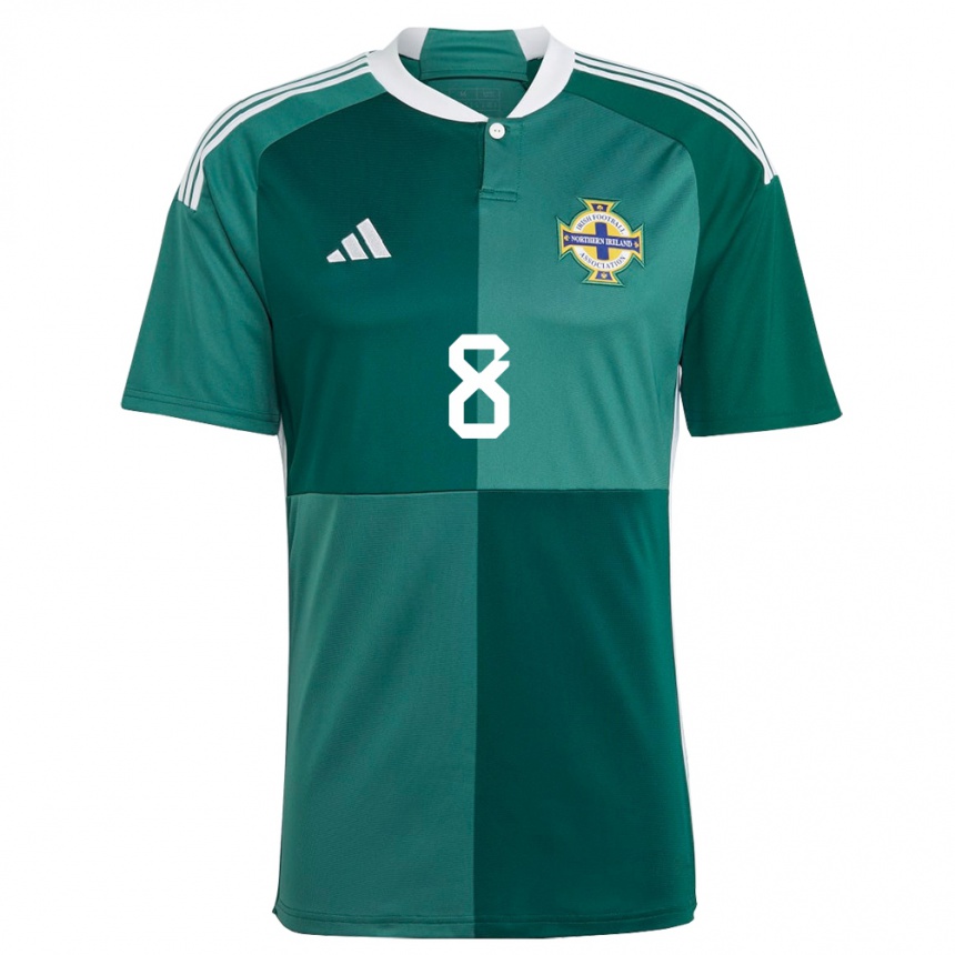 Kids Football Northern Ireland Marissa Callaghan #8 Green Home Jersey 24-26 T-Shirt Nz