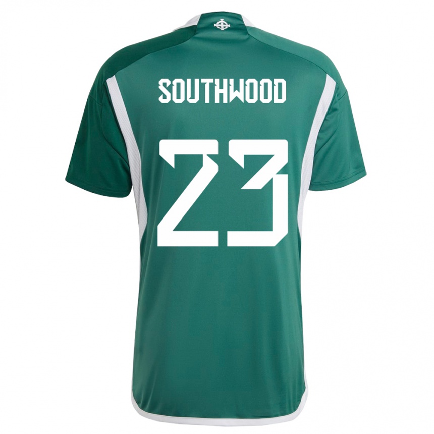 Kids Football Northern Ireland Luke Southwood #23 Green Home Jersey 24-26 T-Shirt Nz