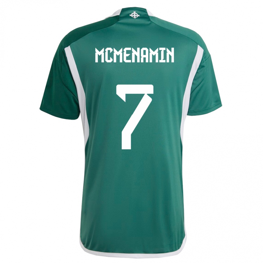 Kids Football Northern Ireland Conor Mcmenamin #7 Green Home Jersey 24-26 T-Shirt Nz