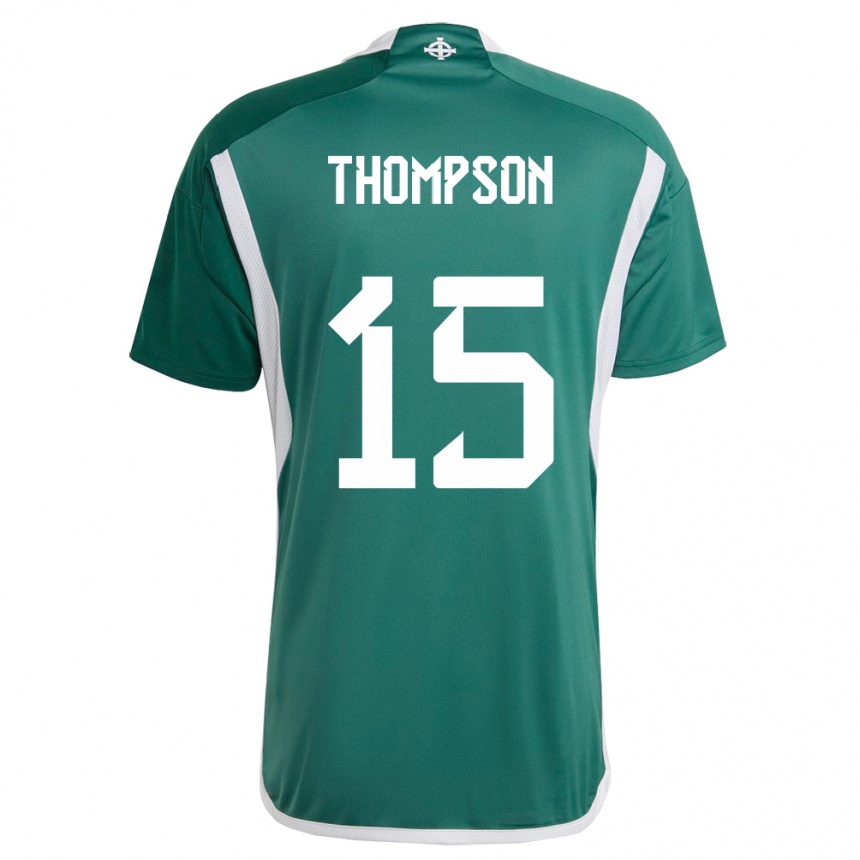 Kids Football Northern Ireland Jordan Thompson #15 Green Home Jersey 24-26 T-Shirt Nz