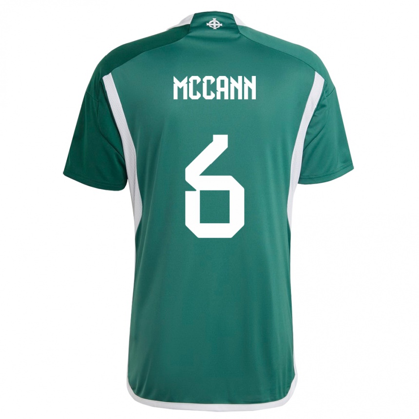 Kids Football Northern Ireland Charlie Mccann #6 Green Home Jersey 24-26 T-Shirt Nz