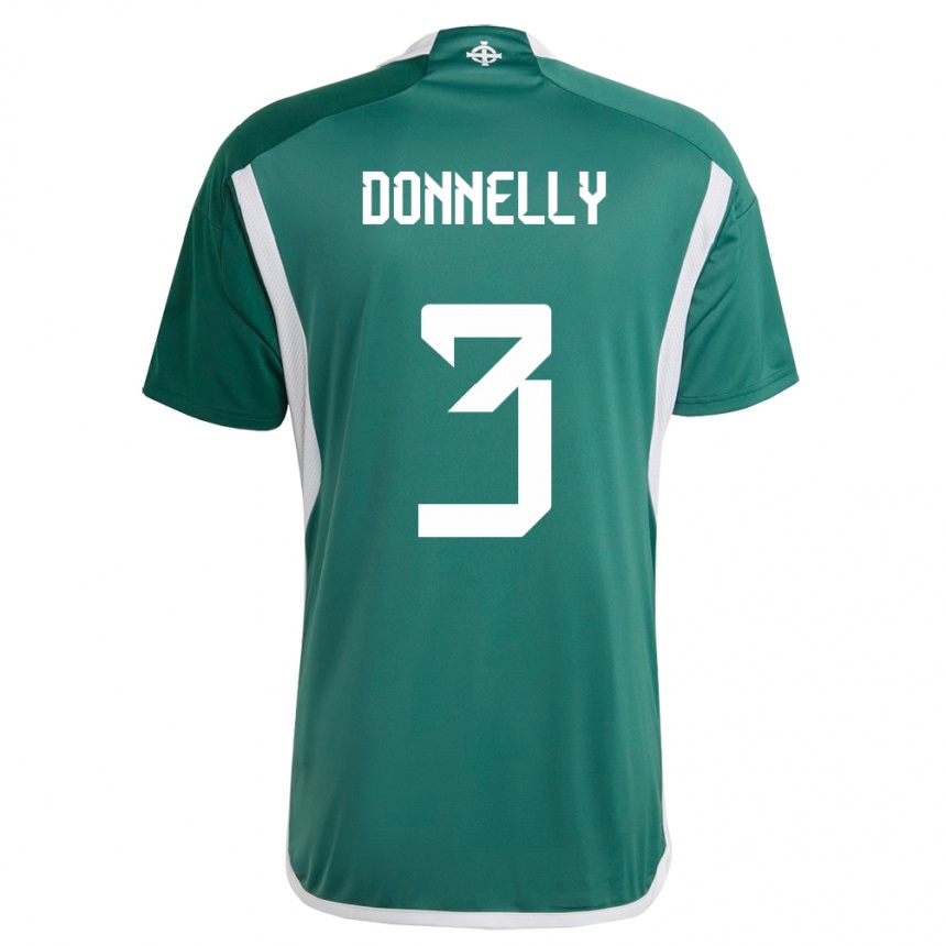 Kids Football Northern Ireland Aaron Donnelly #3 Green Home Jersey 24-26 T-Shirt Nz