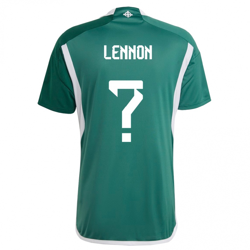 Kids Football Northern Ireland Gallagher Lennon #0 Green Home Jersey 24-26 T-Shirt Nz