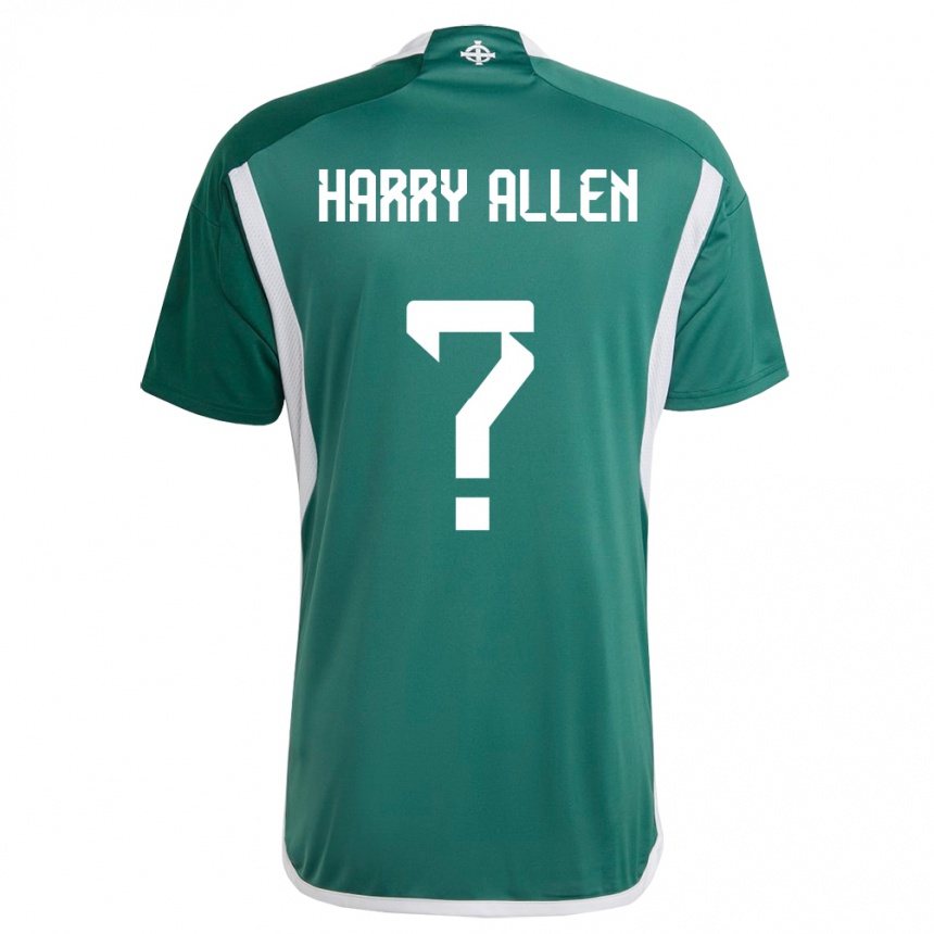 Kids Football Northern Ireland Harry Allen #0 Green Home Jersey 24-26 T-Shirt Nz