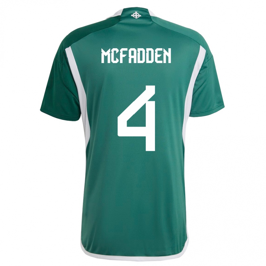 Kids Football Northern Ireland Sarah Mcfadden #4 Green Home Jersey 24-26 T-Shirt Nz