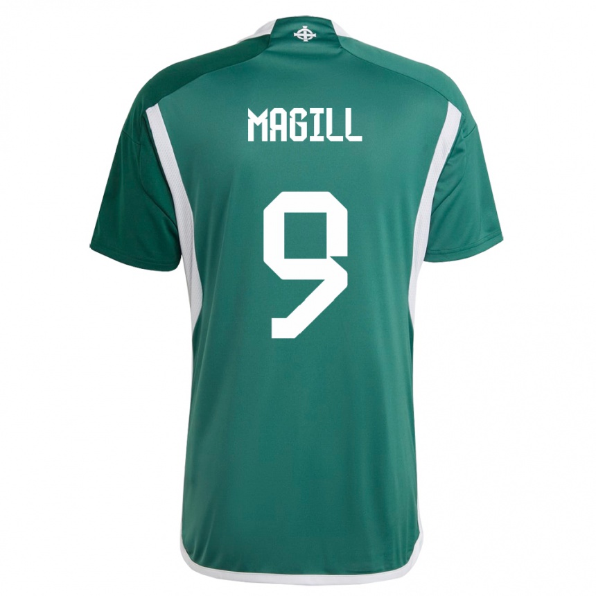 Kids Football Northern Ireland Simone Magill #9 Green Home Jersey 24-26 T-Shirt Nz