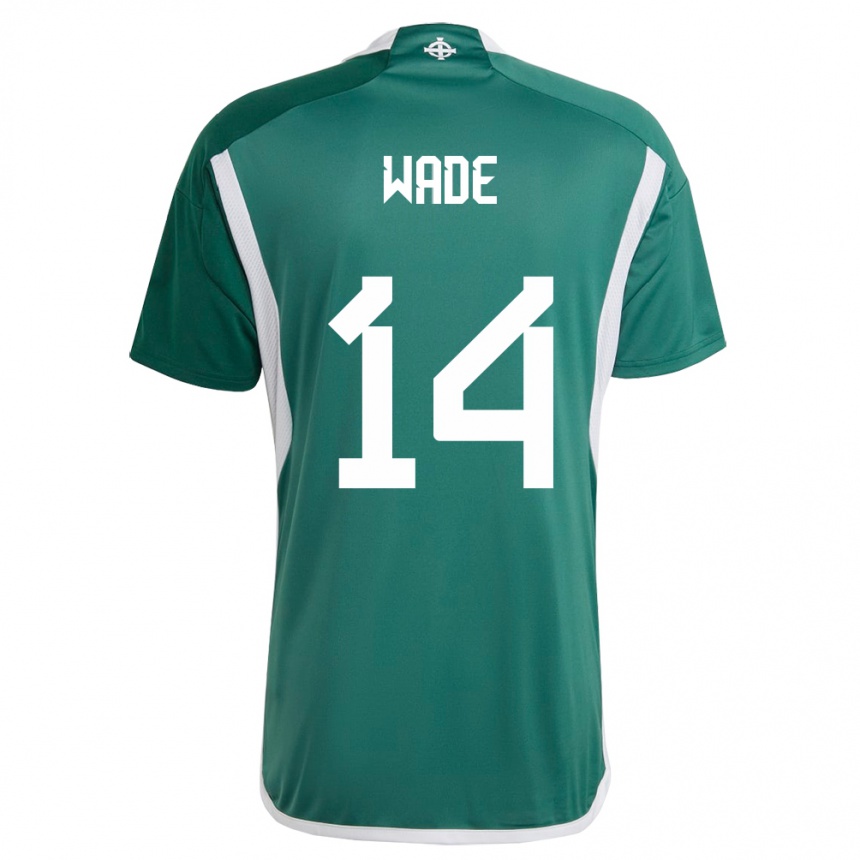 Kids Football Northern Ireland Lauren Wade #14 Green Home Jersey 24-26 T-Shirt Nz