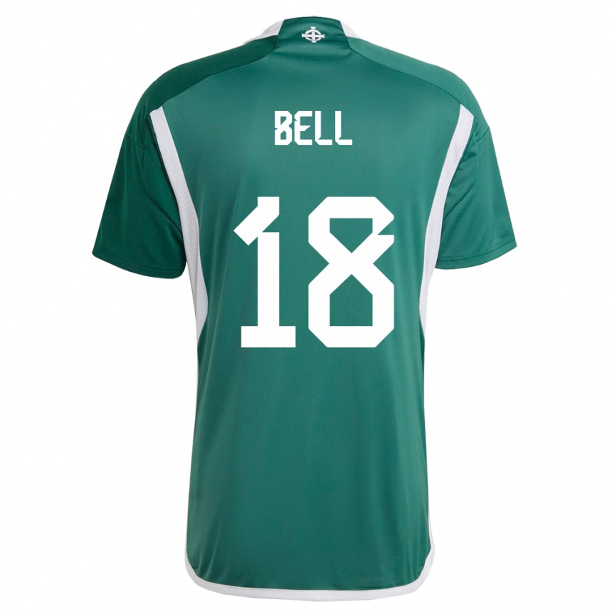 Kids Football Northern Ireland Megan Bell #18 Green Home Jersey 24-26 T-Shirt Nz