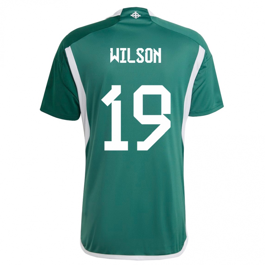 Kids Football Northern Ireland Emily Wilson #19 Green Home Jersey 24-26 T-Shirt Nz