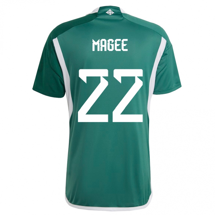 Kids Football Northern Ireland Abbie Magee #22 Green Home Jersey 24-26 T-Shirt Nz