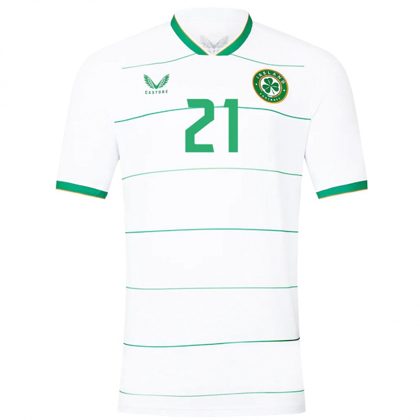 Kids Football Ireland Sean Grehan #21 White Away Jersey 24-26 T-Shirt Nz