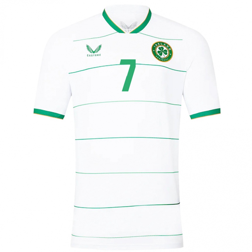 Kids Football Ireland Tom Bloxham #7 White Away Jersey 24-26 T-Shirt Nz