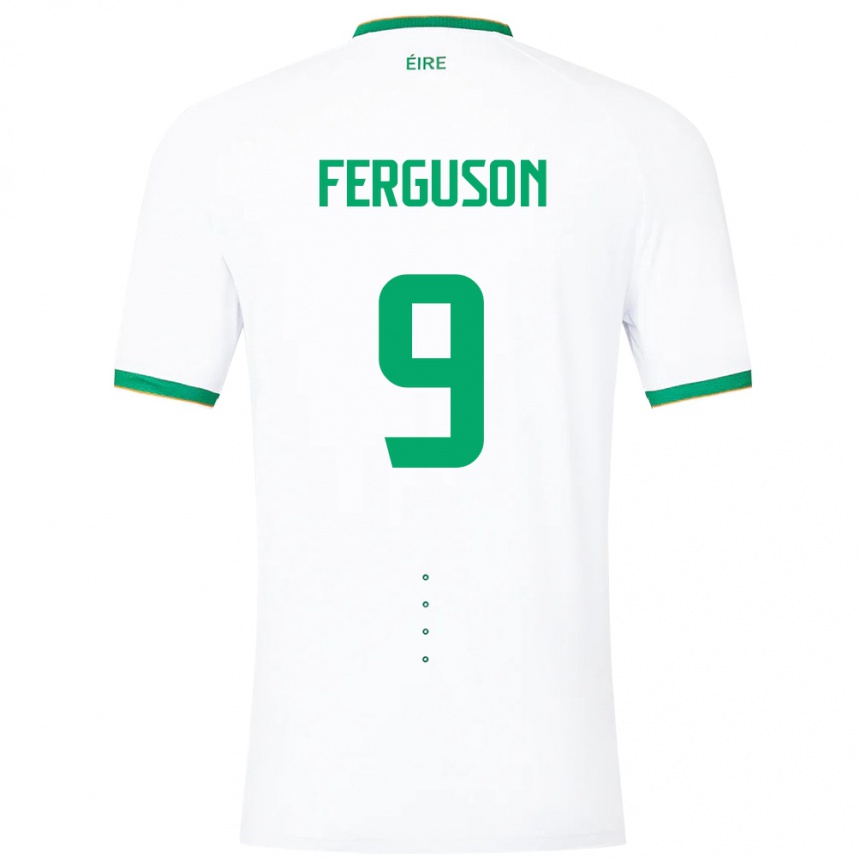 Kids Football Ireland Evan Ferguson #9 White Away Jersey 24-26 T-Shirt Nz