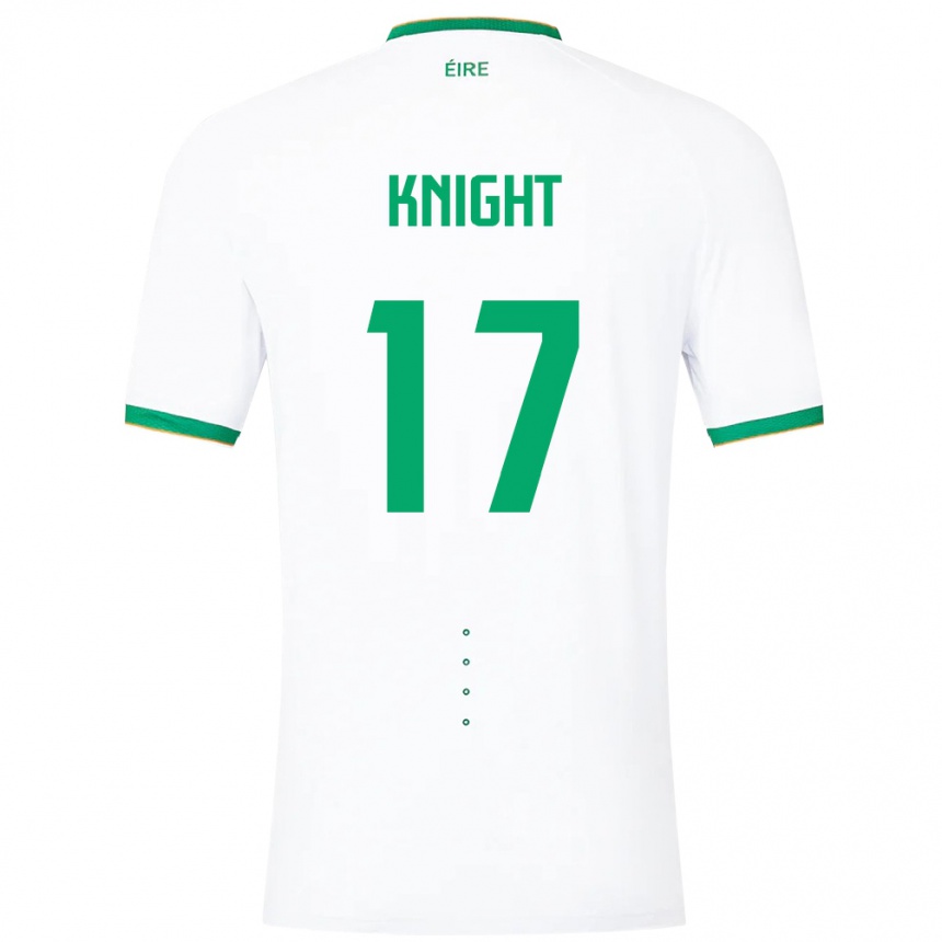 Kids Football Ireland Jason Knight #17 White Away Jersey 24-26 T-Shirt Nz