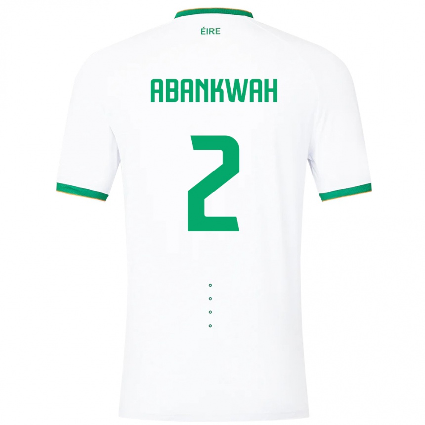 Kids Football Ireland James Abankwah #2 White Away Jersey 24-26 T-Shirt Nz