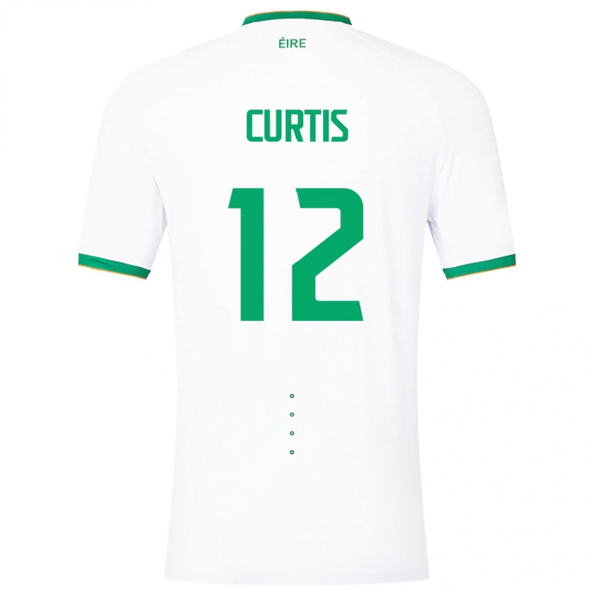 Kids Football Ireland Sam Curtis #12 White Away Jersey 24-26 T-Shirt Nz