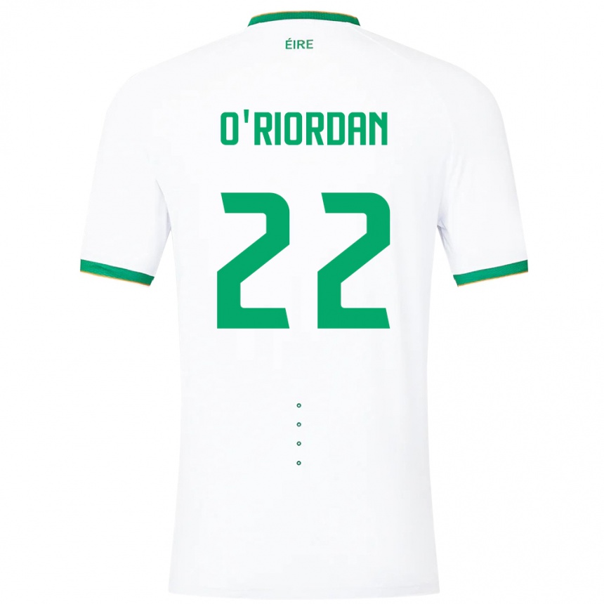 Kids Football Ireland Connor O'riordan #22 White Away Jersey 24-26 T-Shirt Nz