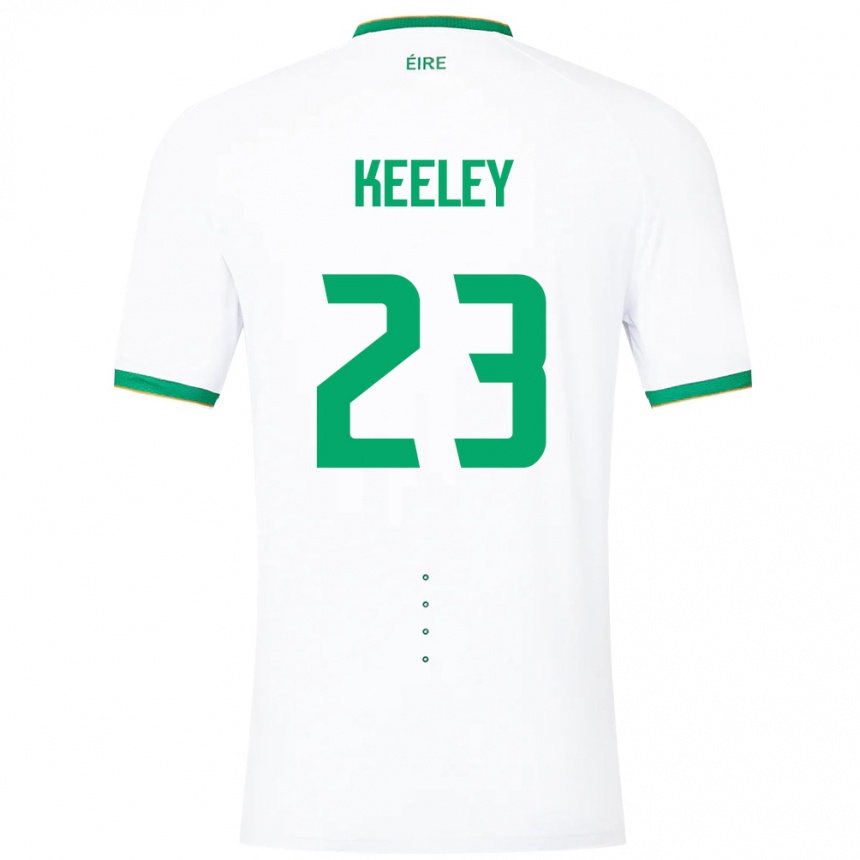 Kids Football Ireland Josh Keeley #23 White Away Jersey 24-26 T-Shirt Nz