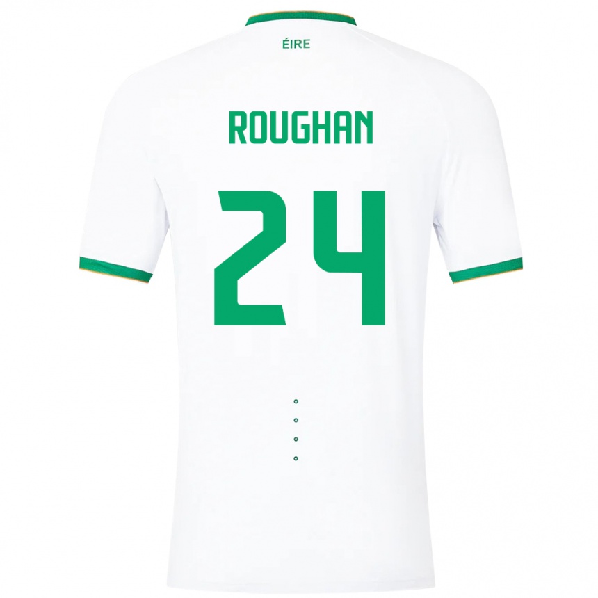 Kids Football Ireland Sean Roughan #24 White Away Jersey 24-26 T-Shirt Nz