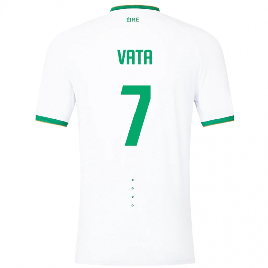 Kids Football Ireland Rocco Vata #7 White Away Jersey 24-26 T-Shirt Nz