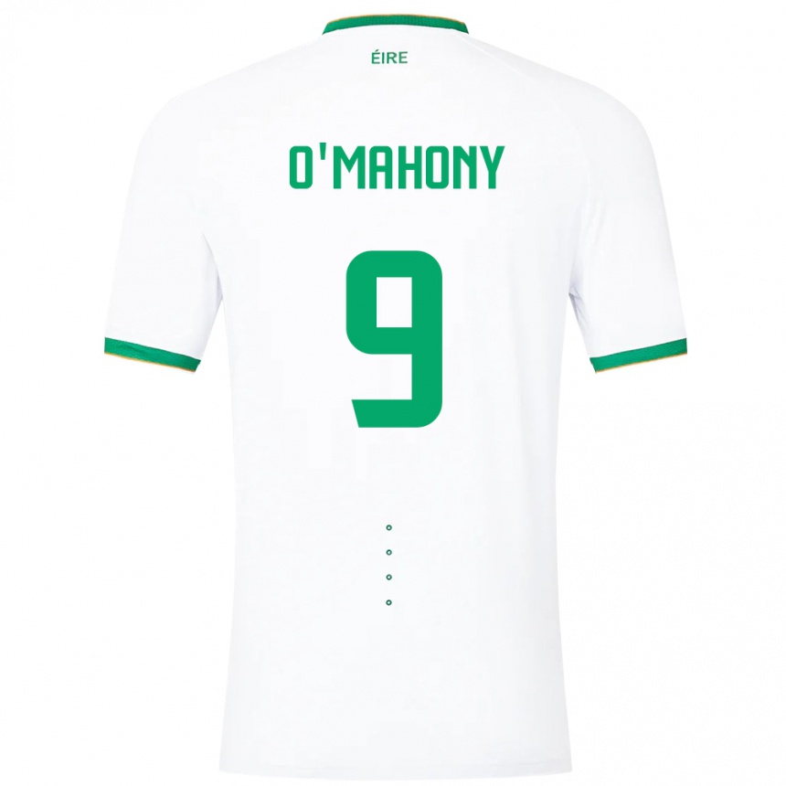 Kids Football Ireland Mark O'mahony #9 White Away Jersey 24-26 T-Shirt Nz