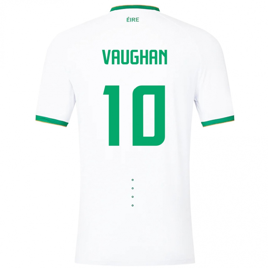 Kids Football Ireland Harry Vaughan #10 White Away Jersey 24-26 T-Shirt Nz