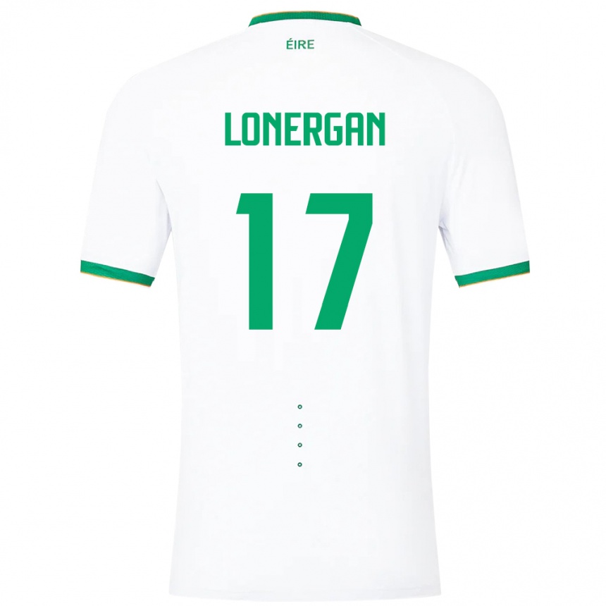 Kids Football Ireland Tom Lonergan #17 White Away Jersey 24-26 T-Shirt Nz