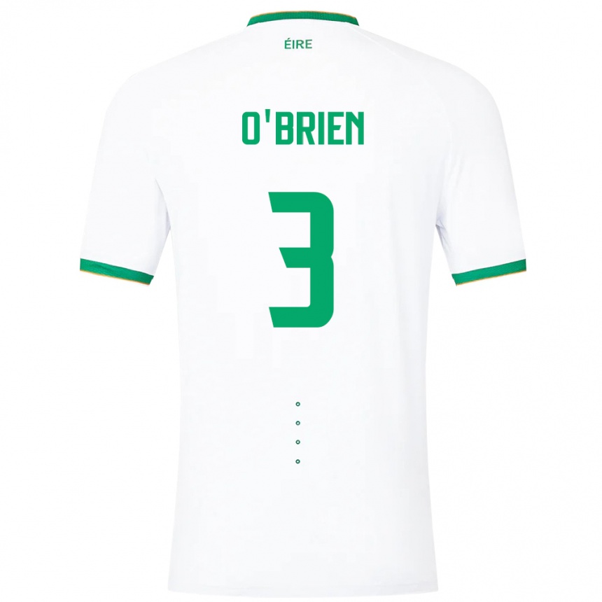 Kids Football Ireland Luke O'brien #3 White Away Jersey 24-26 T-Shirt Nz