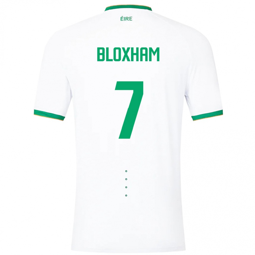 Kids Football Ireland Tom Bloxham #7 White Away Jersey 24-26 T-Shirt Nz