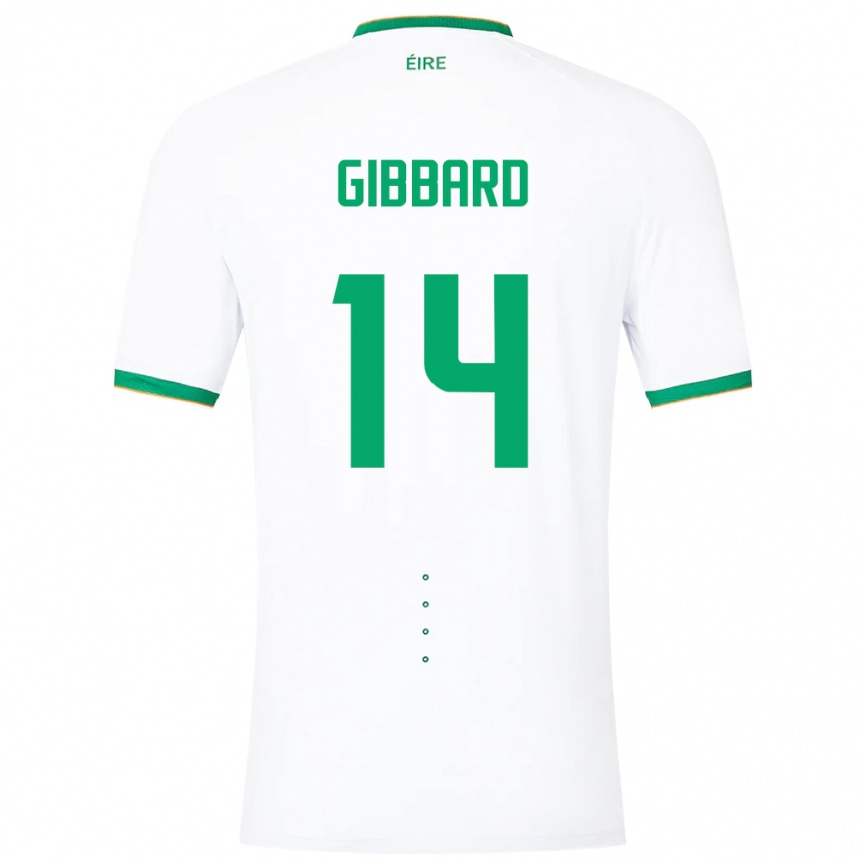 Kids Football Ireland Joseph Gibbard #14 White Away Jersey 24-26 T-Shirt Nz