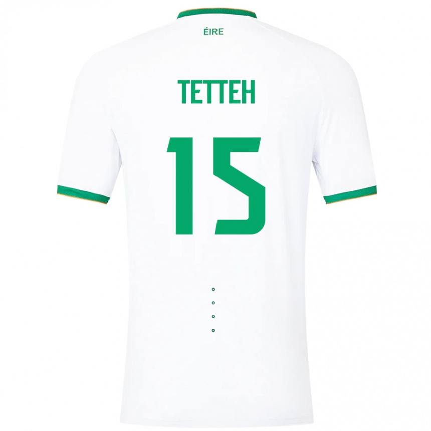 Kids Football Ireland Gideon Tetteh #15 White Away Jersey 24-26 T-Shirt Nz