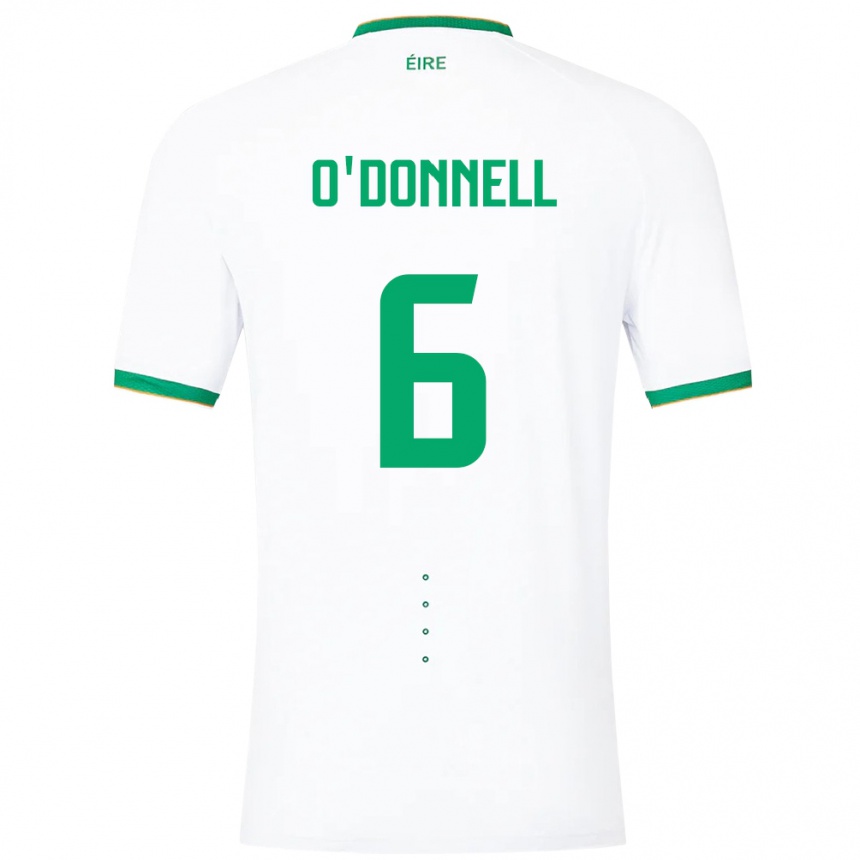 Kids Football Ireland Luke O'donnell #6 White Away Jersey 24-26 T-Shirt Nz