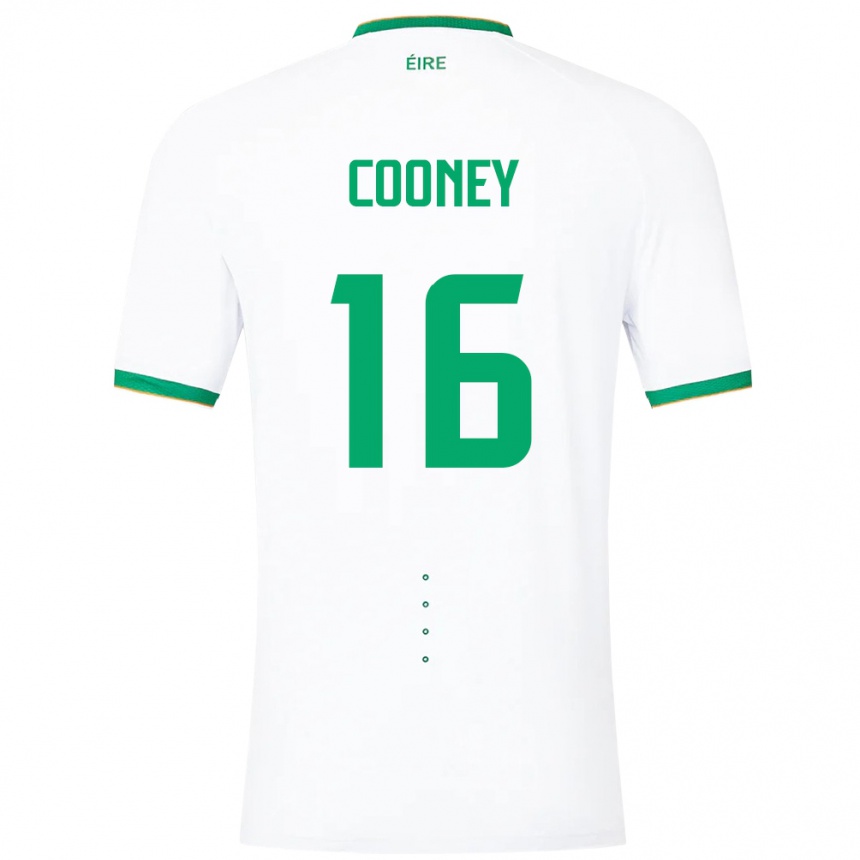 Kids Football Ireland Oisin Cooney #16 White Away Jersey 24-26 T-Shirt Nz