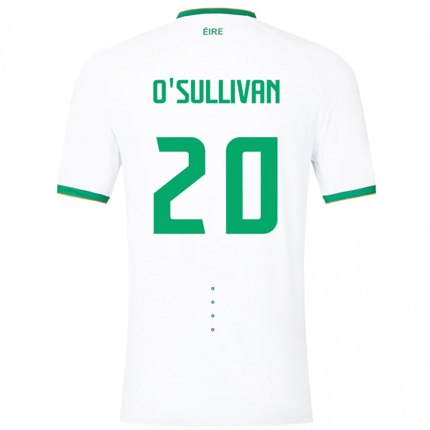 Kids Football Ireland Cathal O'sullivan #20 White Away Jersey 24-26 T-Shirt Nz