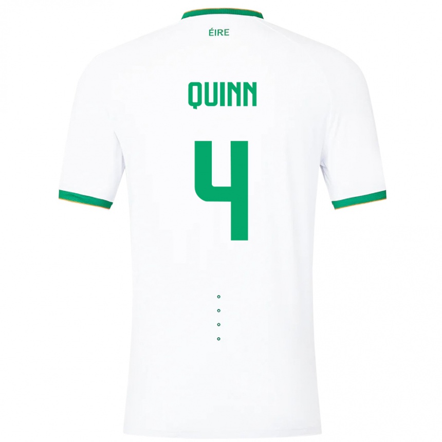 Kids Football Ireland Louise Quinn #4 White Away Jersey 24-26 T-Shirt Nz