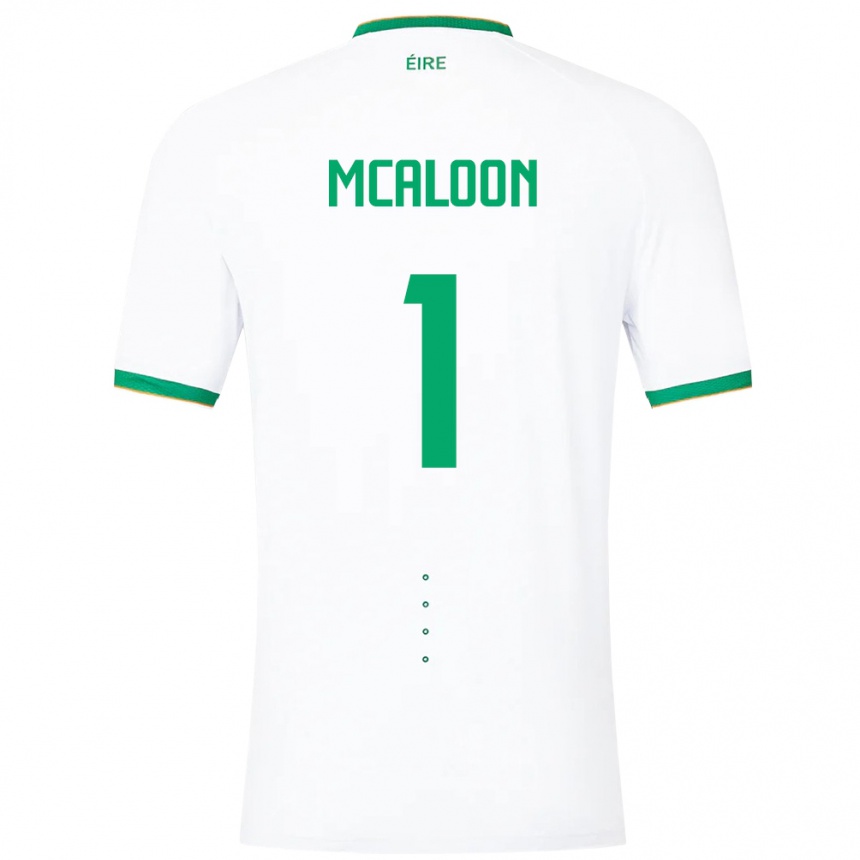 Kids Football Ireland Naoisha Mcaloon #1 White Away Jersey 24-26 T-Shirt Nz