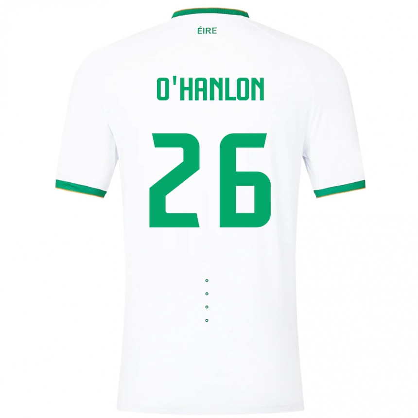 Kids Football Ireland Tara O'hanlon #26 White Away Jersey 24-26 T-Shirt Nz