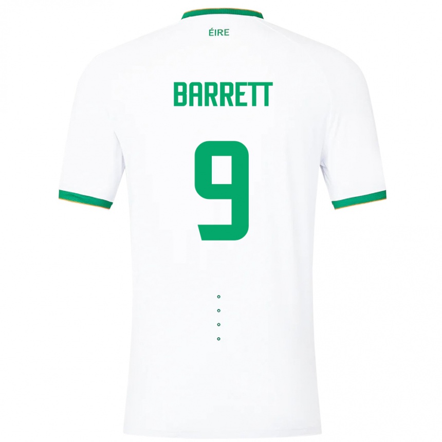 Kids Football Ireland Amber Barrett #9 White Away Jersey 24-26 T-Shirt Nz